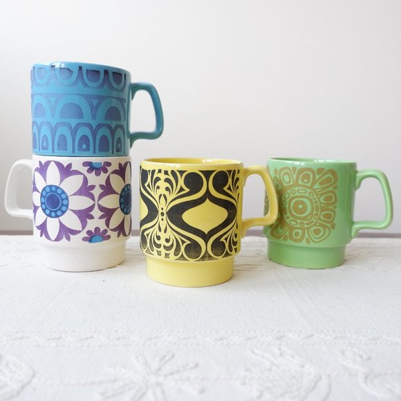 Vintage Other - *Host Pick*  Royal Alma Stackable Mugs - Set of 4